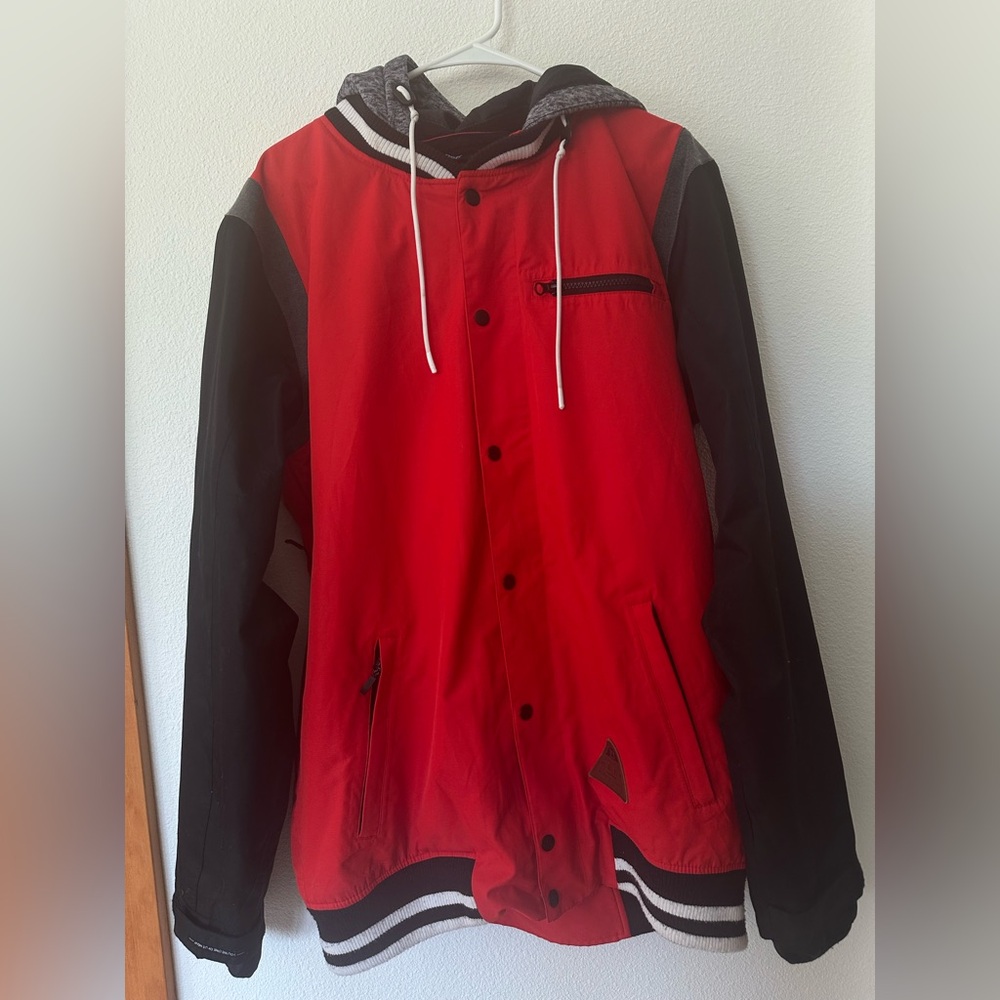 Neff Red and Black Ski & Snowboard Jacket